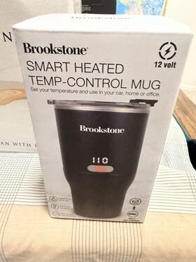 Brookstone Smbkn-71343 Smart Heated Temp-control Mug 12 Volt Cup Temperature Control