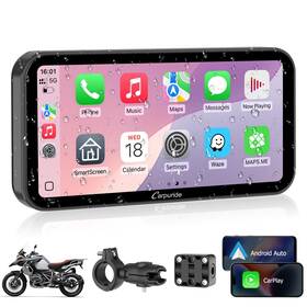 Carpuride W603 6.3 Inch Motorcycle Screen Wireless Carplay/android Auto Bt Gps