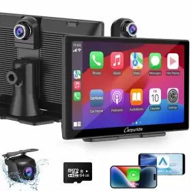 W905 Carpuride Portable 9ftft Carplay/android Auto Screen With 4k Dash Cam Backup
