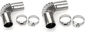 Cauaoa Clb2174 Silver Stainless Steel Air Diesel Parking Heater Exhaust Pipe Tube Elbow Connect