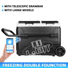 Colight Co-jg-dc-bx-ol-ed50-c 53 Quart Dual Zone App Portable Freezer Fridge Camping Travel Refrigerator Ice Maker