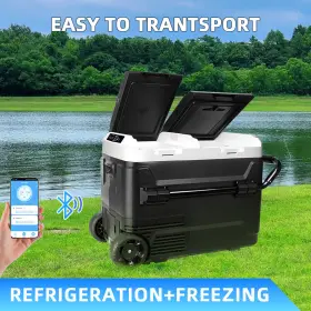 Tc75 Colight 53 Quart Dual Zone Portable Car Fridge Freezer Camping Truck Refrigerator 12v App
