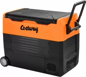 10001us-or-cyxa Costway Car Refrigerator With Wheels 58-quart Dual-zone Electric Cooler New