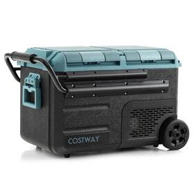 Costway 554711466128 61 Quart Car Refrigerator Portable 12/24v Dc And 110-240v Ac Dual Zone Green