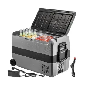 76395084 Costway Portable Car Freezer 50l Dual Storage Zone Camping -4 50 12 Volt Usb