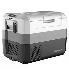 Costway Bxd4-a4-a4-a8u1 Chest Cooler 58 Quart Portable Electric White/gray/black Metal Lid Attached