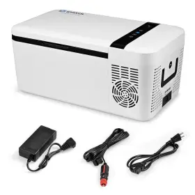 Bxdg3wr Costway Car Refrigerator Mini Cooler/freezer Compressor 16- Quart Portable White