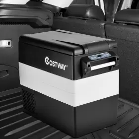 Ep24755ussl Costway Chest Cooler 55quart Portable Electric Compressor Freezer Camping Led