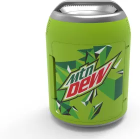 Mis604md Curtis Mountain Dew Branded Shaped 6 Can Mini Personal Fridge Green