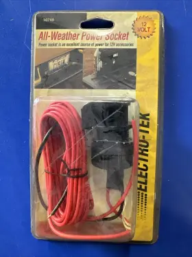 10749 Custom Accessories Inc 1234b 1 Ft. Black/17 Red 12v Socket 9-5/16 X 5-5/16 Inch