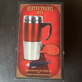 Cvs 400000630267 Heated Travel Mug 15 Oz Stainless Steel Lined 12v Dc Adapter Plug Nob