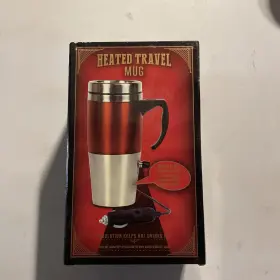 5042855628 Cvs Heated 15 Oz. Travel Mug Stainless Steel 12v Coffee New In Box
