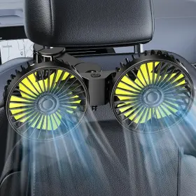 Plcacf01 D-lumina Automotive Electric Fans For Backseat Kids Dual Head Usb Car Amplifier Cooli