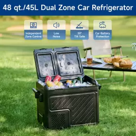 Crfed45 Dartmoor 48 Qt/45l Portable Car Refrigerator Dual Zone Freezer For Camping Home