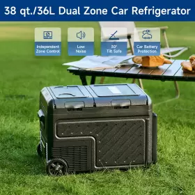Crfwd36 Dartmoor 38 Qt/36l Portable Car Refrigerator Dual Zone Fridge Freezer For Rv