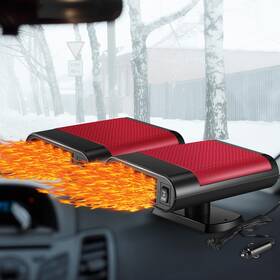 Datanly Jia-datanly-1319 2 Pcs 12v 150w Portable Car Heater Defroster In 1 Modes Red