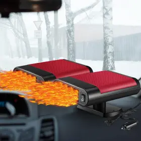 Jia-datanly-1319 Datanly 2 Pcs 12v 150w Portable Car Heater Defroster In 1 Modes Red