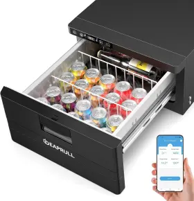 32qtblck Deaprull 12 Volt Drawer Refrigerator 31.1 32.8qt Fridge And Freezer -4 -68 12/24v Dc