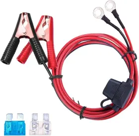 Dedc 634923481853 13.1ft/4m 16awg Extension Cord Eyelet Terminal With Battery Clamp Red