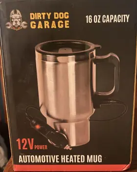00036nlkl-040 Dirty Dog Garage Heated 16oz Automotive Travel Mug New In Box 12v Adapter Nib
