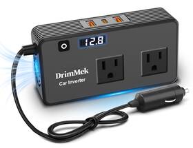 Drimmek Dk-pc200se-bk 200w Car Power Inverter Plug Adapter Outlet Dc Black