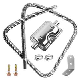 Dtness 0263 200cm Diesel Heater Exhaust Pipe With Muffler And Clamps 1 Inch /2.5cm Stainless