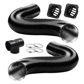 Dtness 0348 75mm Auto Heater Pipe Ducting 9pcs T-branch Warm Air Outlet Vent Kit H