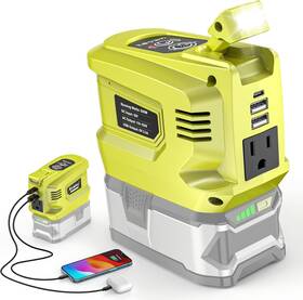 Ecarke 07021 200w Portable Power Inverter Compatible With Ryobi 18v No Battery
