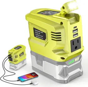 07021 Ecarke 200w Portable Power Inverter Compatible With Ryobi 18v No Battery