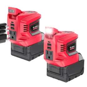 07022 Ecarke 2pcs 200w Power Inverter Compatible With Milwaukee