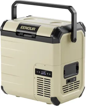 454748 Eenour D18 12 Volt Car Refrigerator Portable Freezer 19qt/18l Battery And Solar Powered