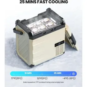 Eenour 705353073908 D18 12 Volt Car Refrigerator Portable Freezer 19qt/18l Battery And Solar 2