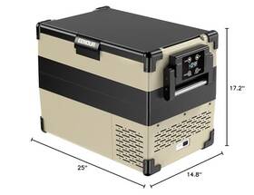 Eenour S42-us Electric Cooler Portable 12 Volt Car Refrigerator 44qt 42l - Black
