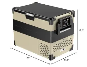 S42-us Eenour Electric Cooler Portable 12 Volt Car Refrigerator 44qt 42l - Black