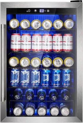 Jc-90 Electactic Wine Cooler 37 Bottle Freestanding Fridge With Stainless 4.5 Cu.ft Silver