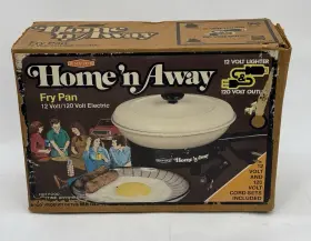 1612-08 Empire Home N Away 12v/120v Portable Electric Fry Pan Tailgating Rv Sealed New
