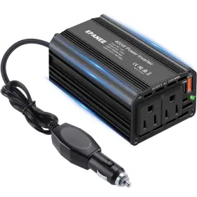 400w Epanee 777192251328 Power Inverter 12v Dc To 110v Ac Car Charger Plug In 6.7inch Black
