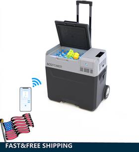 Etsg 699934223854 12v 32 Quart Car Fridge Cooler Freezer Refrigerator App Control With Wheel