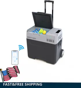 Etsg 699934223854 12v 32 Quart Car Fridge Cooler Freezer Refrigerator App Control With Wheel