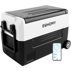Euhomy 850052496050 12 Volt 48 Quart Portable Freezer Electric Cooler Car Refrigerator With Dual
