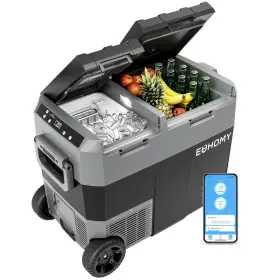 Euhomy 850052496456 12 Volt Refrigerator With Ice Maker 48qt 45l Electric Cooler Usable