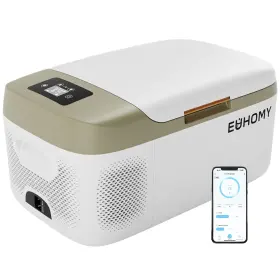 Euhomy 850068328772 12 Volt Refrigerators 16 Quart Car Refrigerator App Control Fridge With 12/