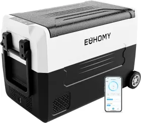 Cfa-45 Euhomy 12 Volt 48 Quart Portable Freezer Electric Cooler Car Refrigerator With Dual Zon