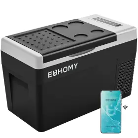 Cfc-25x Euhomy 12 Volt Refrigerator 26qt 25l Compressor Electric Cooler App Control Car F