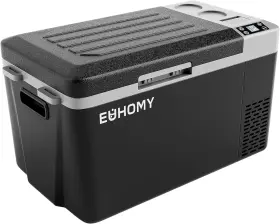 Cfj-23 Euhomy 12 Volt Refrigerator 24qt 23l Portable Car Fridge Usable Battery