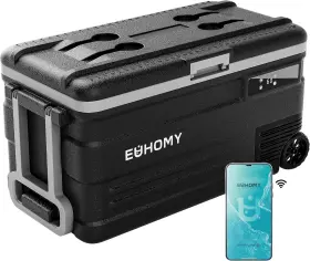 Cfu-75 Euhomy 12 Volt Refrigerator 80qt 75l 12v Fridge Electric Cooler App Control
