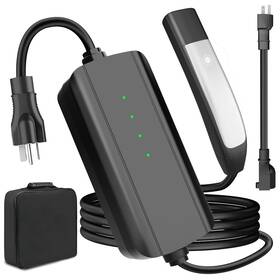 Evconn Q-071-2 Portable Level 2 Ev Charger For Tesla Evs 16amp 110v 25ft Cord