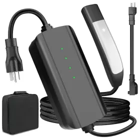 Q-071-2 Evconn Portable Level 2 Ev Charger For Tesla Evs 16amp 110v 25ft Cord
