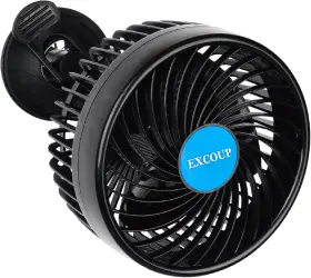 1b122 Excoup 12v Electric Car Fan With Cigarette Lighter Plug 4.5ftft Powerful Cooling Air