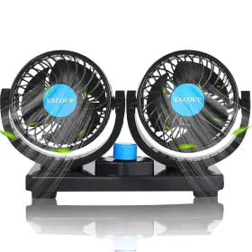 Excoup 672881089812 4ftft Cigarette Lighter Car Cooling Fan Electric 12v Fans With 360 Rotata